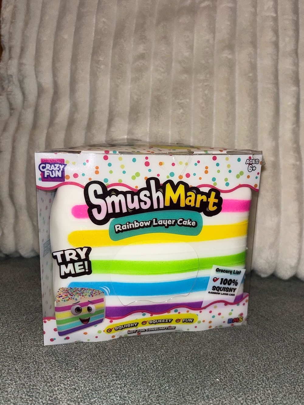 New Jumbo RMS SmushMart Rainbow Layer Cake - Picture 7 of 9